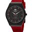 Reloj Marea Hombre Esfera en tono Negro y Brazalete de Caucho Rojo